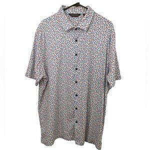 HART SCHAFFNER MARX Shark Printed Short Sleeve Men Size Medium